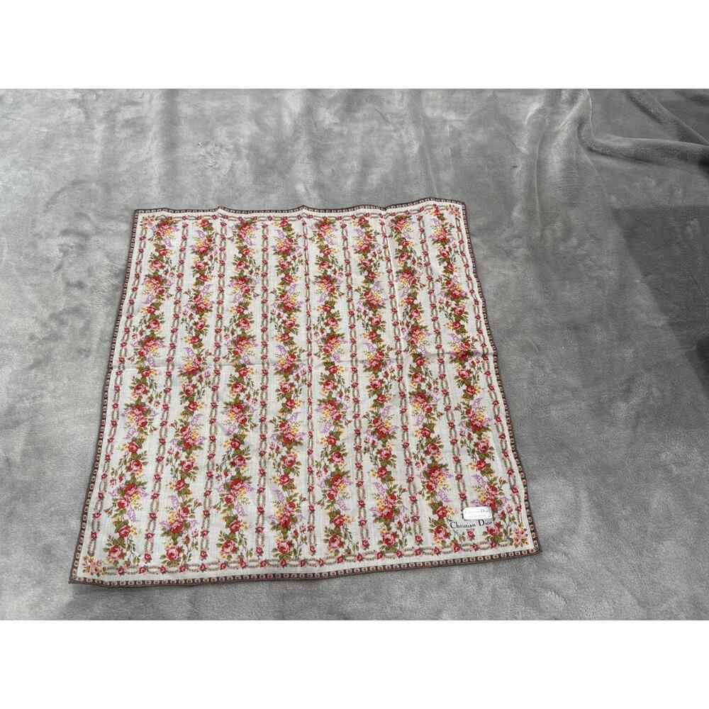 Christian Dior Floral Patterned Scarf NEW